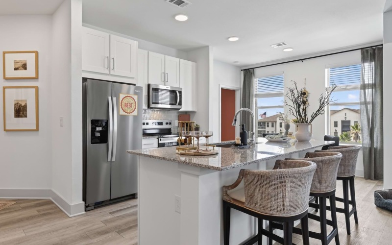 well lit kitchen
